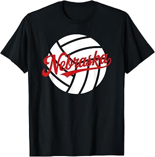 Red Nebraska Volleyball Ball Unisex T-shirt, Sweatshirt, Hoodie (1)