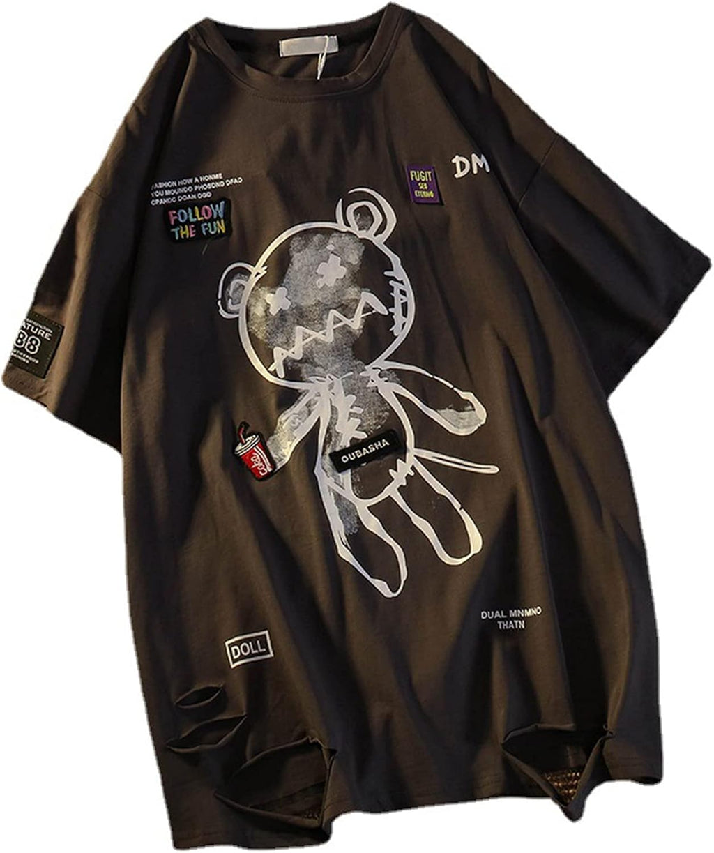 Women Goth T Shirt Y2K Harajuku Graphic Tops Cotton Anime Clothes