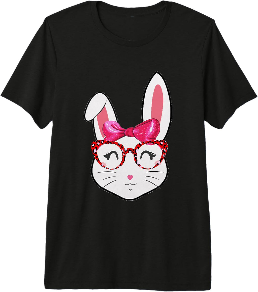 Cute bunny face wearing glasses easter day 2026