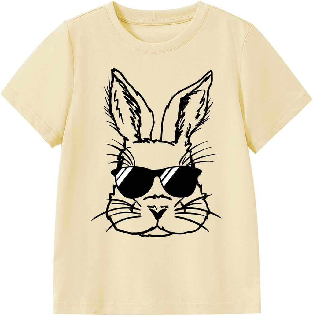 Kids Cute Digging Eggs Shirt Boys Funny T-Shirt Clothes Girls Bunny Graphic Tees Outfit 1-7T