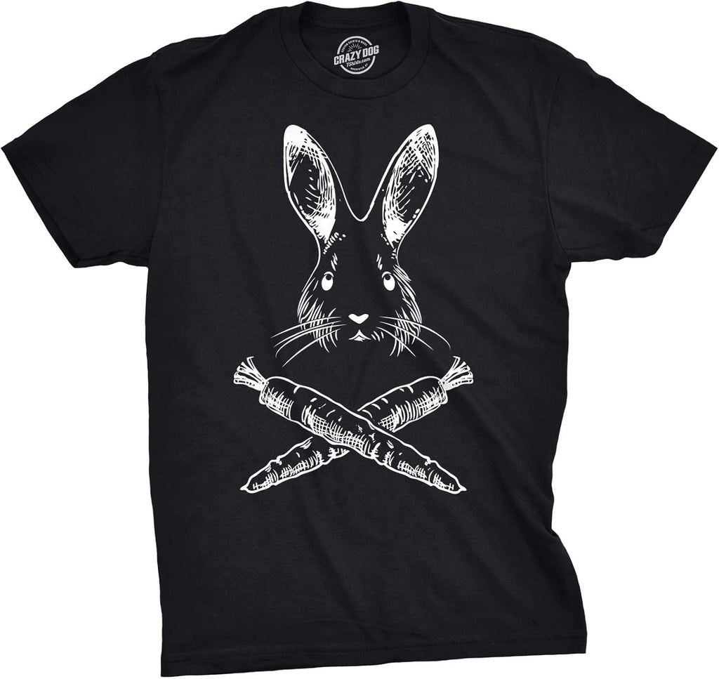 Jolly Roger Easter T Shirt Funny Bunny Skull Crossbones Egg Hunt Dad Flag Tee