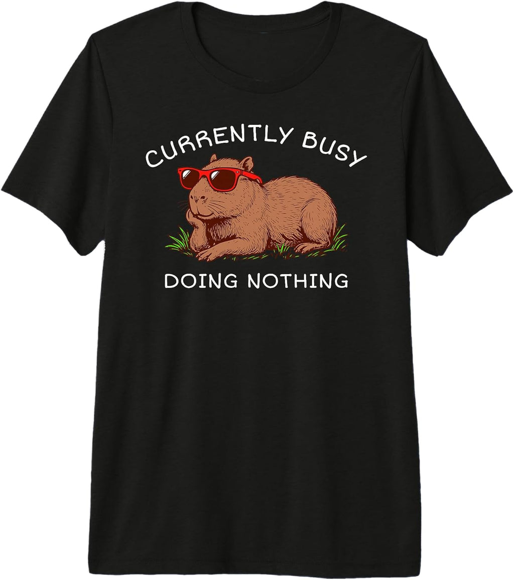 Funny Lazy Capybara