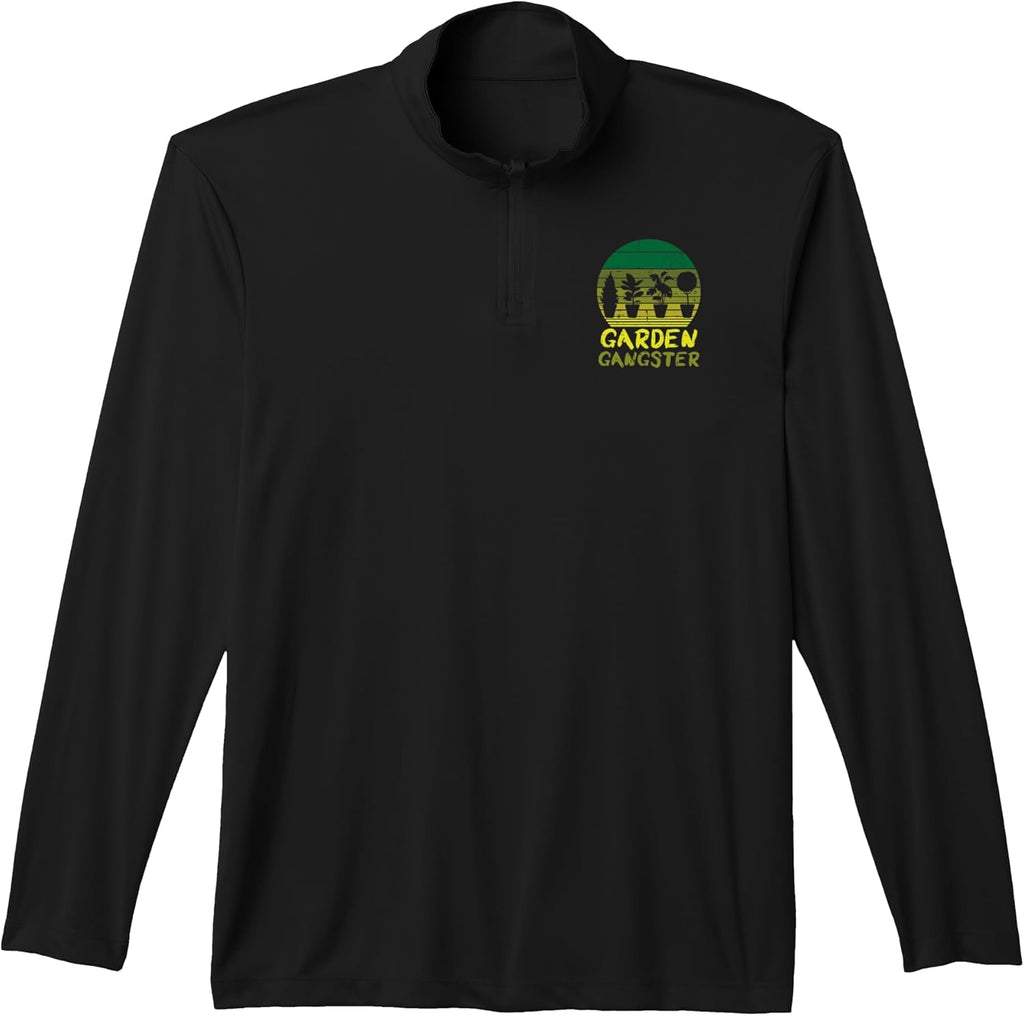 Garden Gangster Funny Gardening Plant Gardener Men Women Performance Quarter-Zip Top
