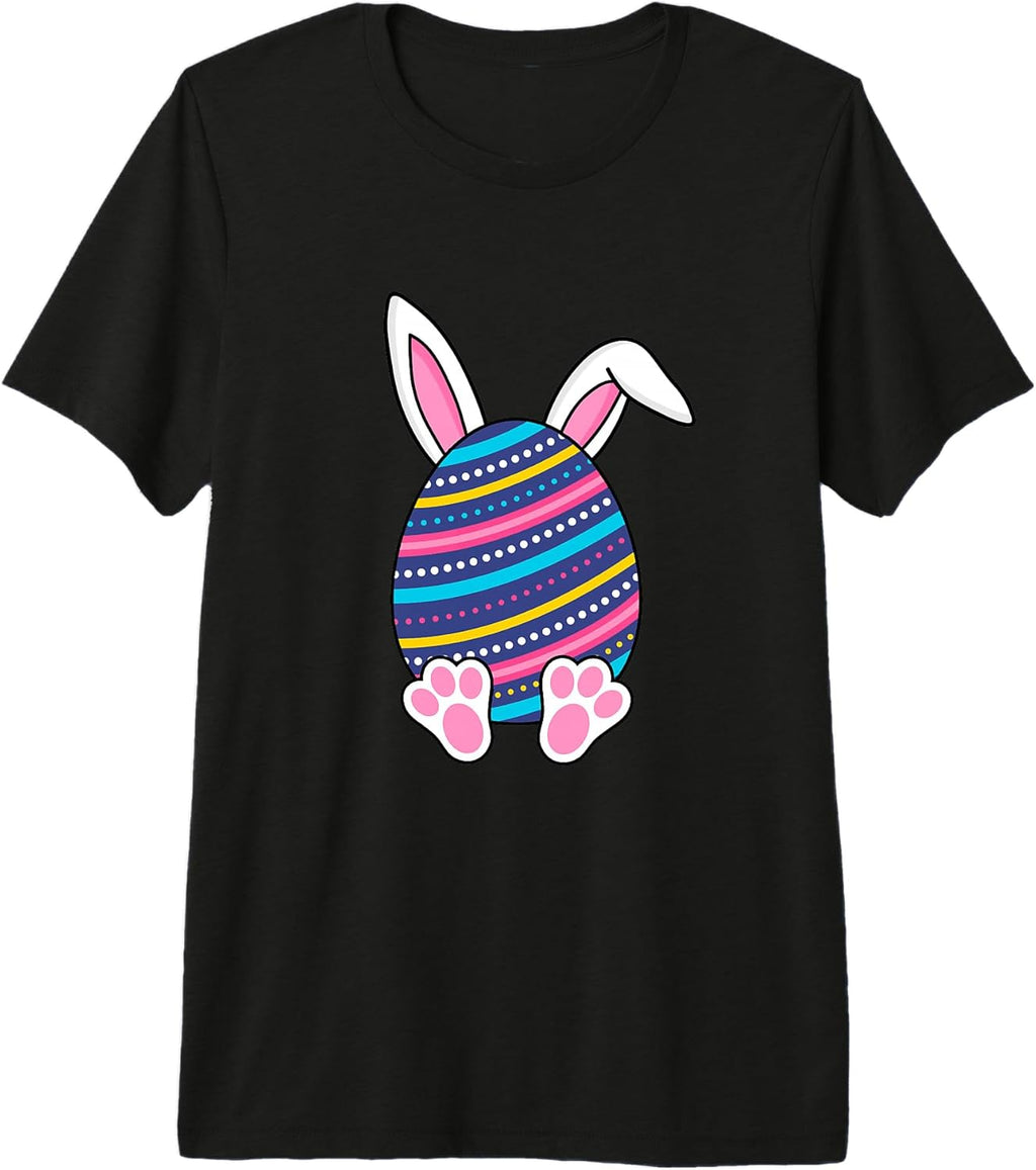 Funny easter egg with bunny ears happy easter day
