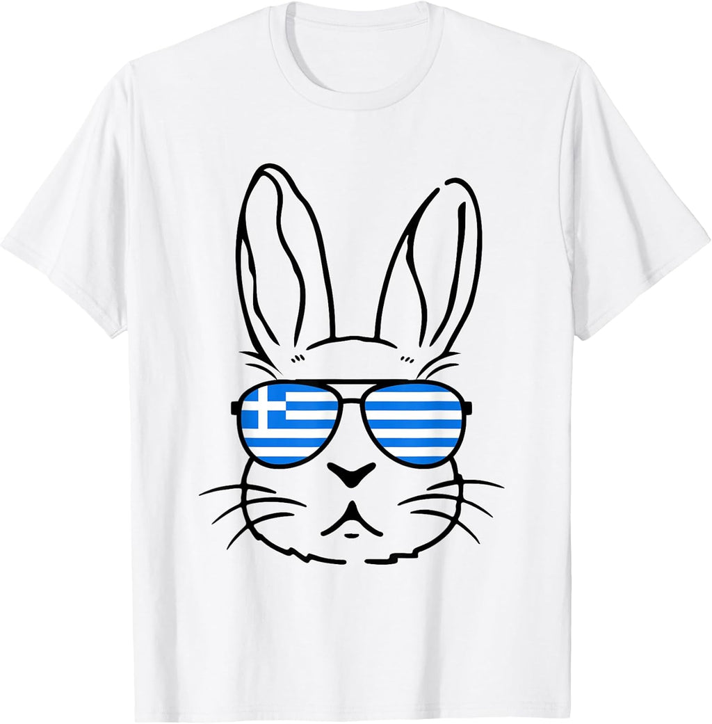 Greek Easter Greek Flag Bunny Tees