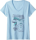 Women's Dungeon Crawler Carl Princess Donut and Mongo Drawing Book V-Neck T-Shirt