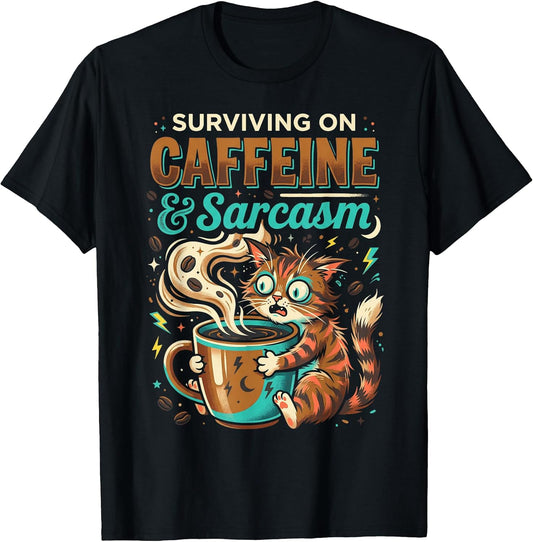 Coffee Addict Sarcastic Cat Lover Merch