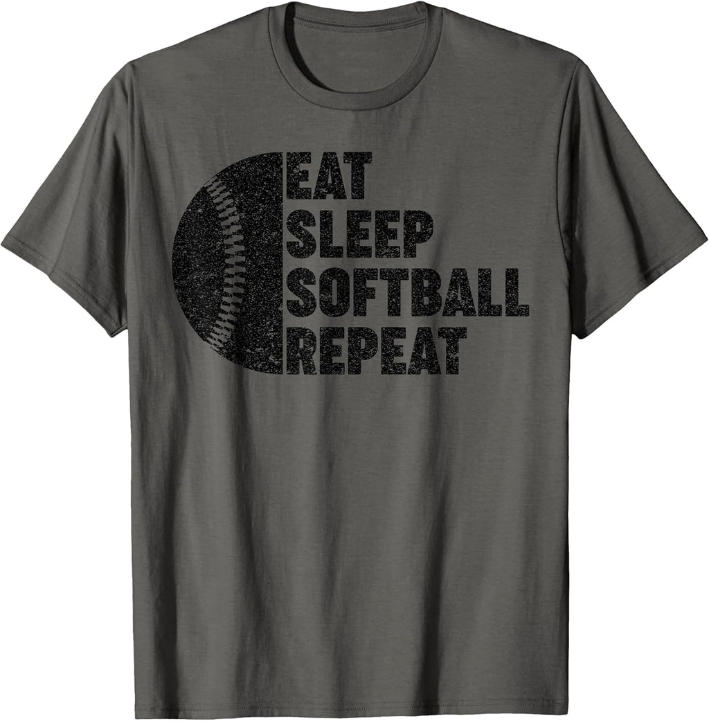 Eat Sleep Softball Repeat Player Tees Merch