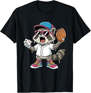 Trash Panda Raccoon Baseball Drip Mascot Unisex T-shirt, Sweatshirt, Hoodie (1)