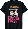 Funny Norwegian Forest Cat & Coffee Lovers Merch
