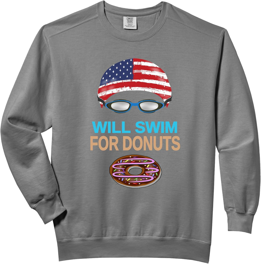 Merch Whiz Swim Girls Boys Kids Sports USA Flag