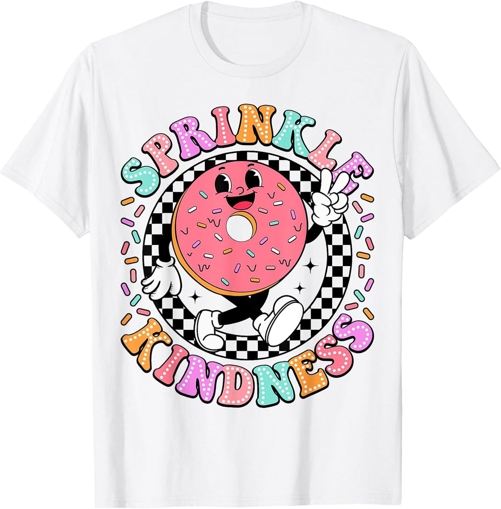 Groovy Donut Sprinkle Kindness Funny Donut Lover