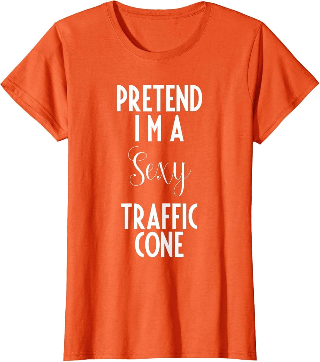 Lazy Funny Pretend Im a Traffic Cone Costume Merch