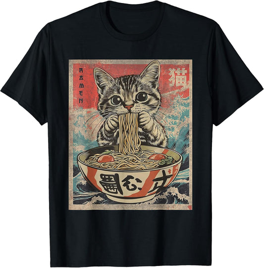 Cat Ramen Vintage Japanese Noodles