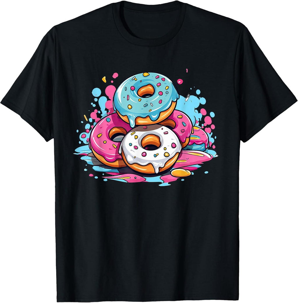 Cute Donut Art I Cartoon Donut I Pink Donut
