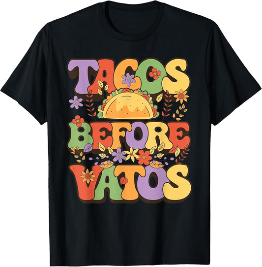 Cute Tacos Before Vatos Girls Tee