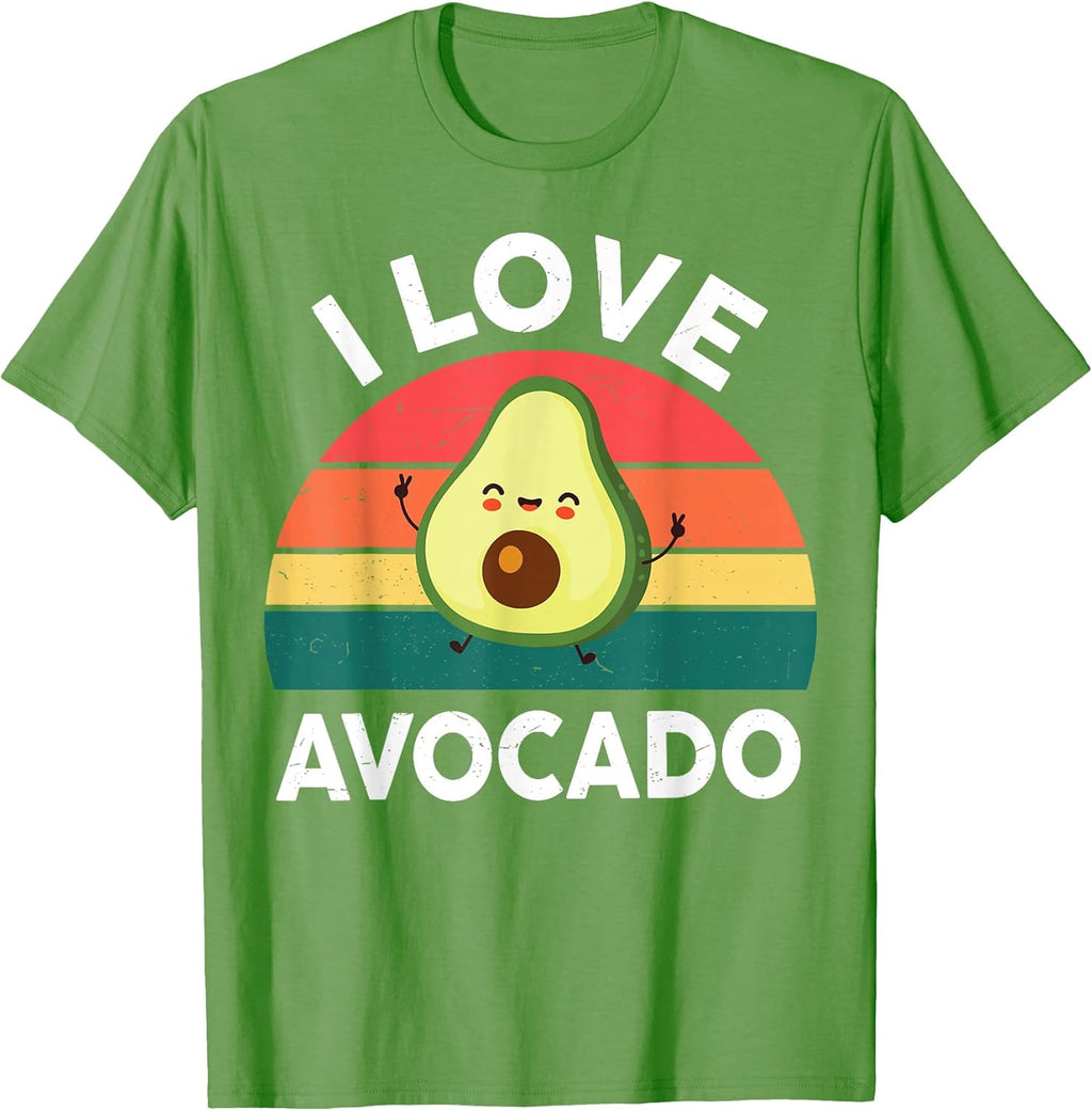 I Love Avocado-Shirt Funny Women Men Boy Girl