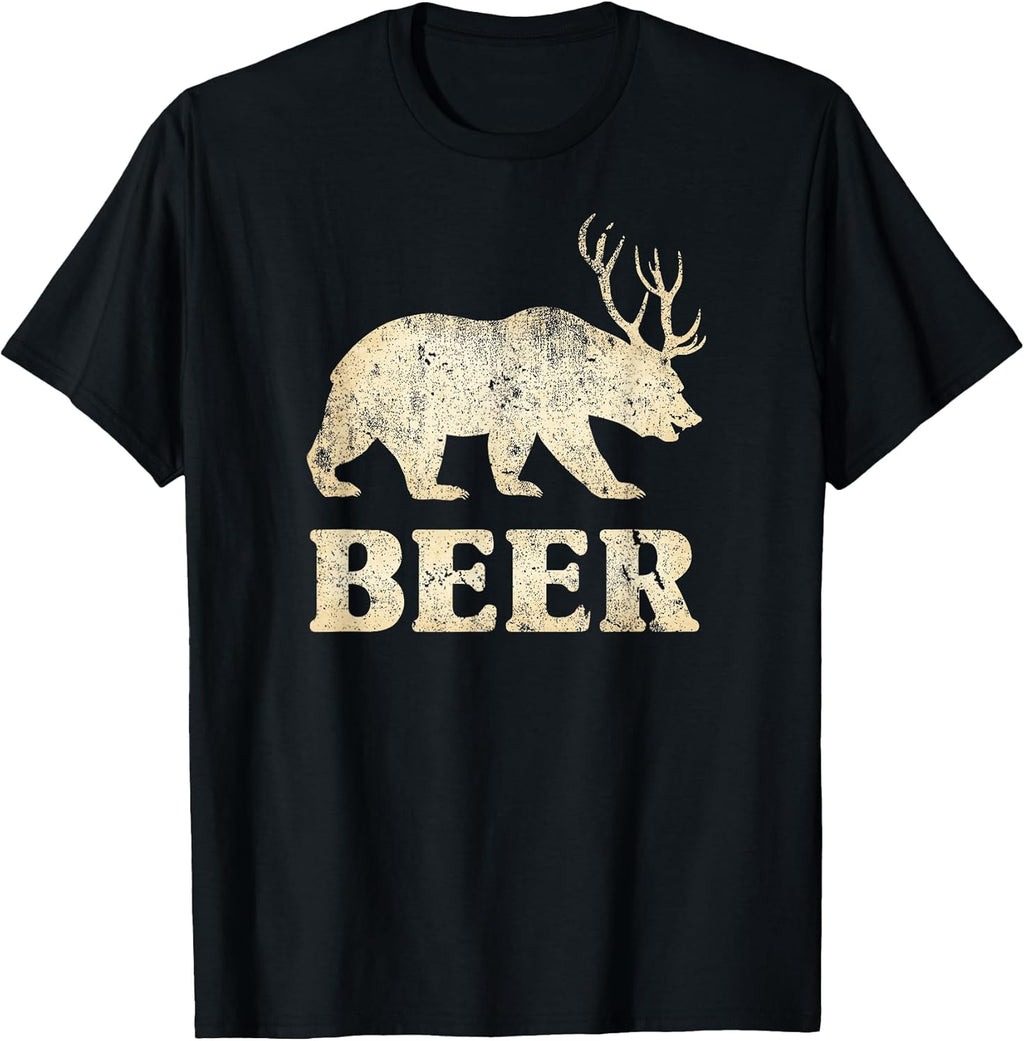 Bear+Deer=Beer Funny T's