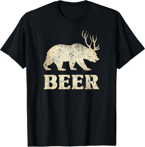 Bear+Deer=Beer Funny T's