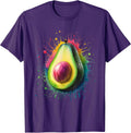 Colorful Watercolor Men Women Avocado