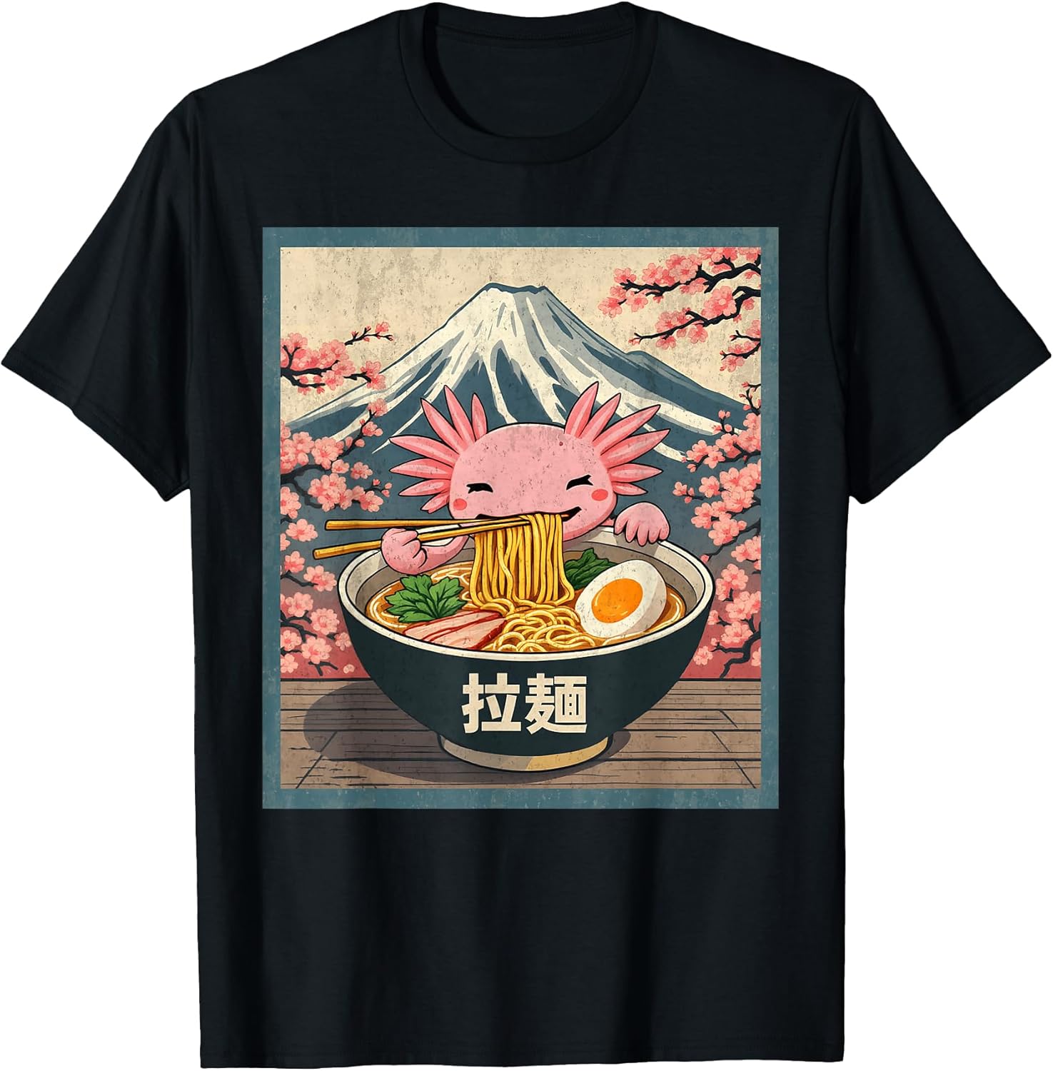 Axolotl Ramen Anime Shirt For Men Women Kids