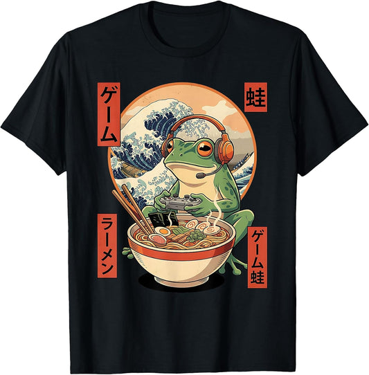 Funny Frog Japanese Gamer Ramen Anime Apparel