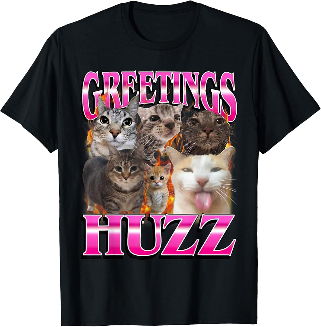Greetings Huzz Funny Cat Mem Men Women