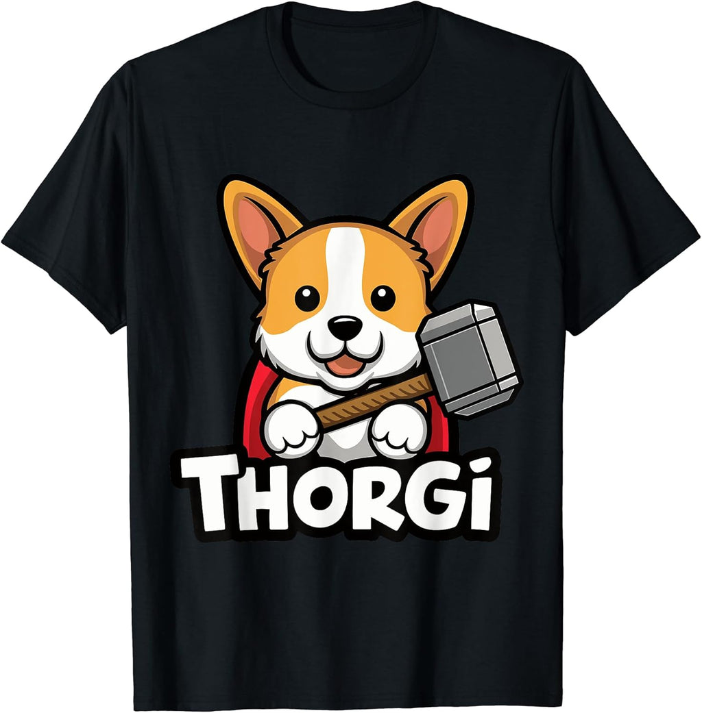 Thorgi Welsh Corgi Superhero Pun Gag