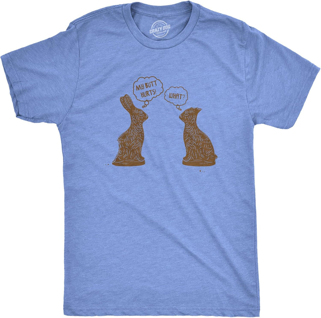 Youth My Butt Hurts T Shirt Funny Easter Kids Chocolate Bunny Sarcastic Gift Tee