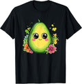 Adorable Avocado Cartoon Flower Art