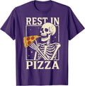 RIP Pizza Lover Foodie Skeleton