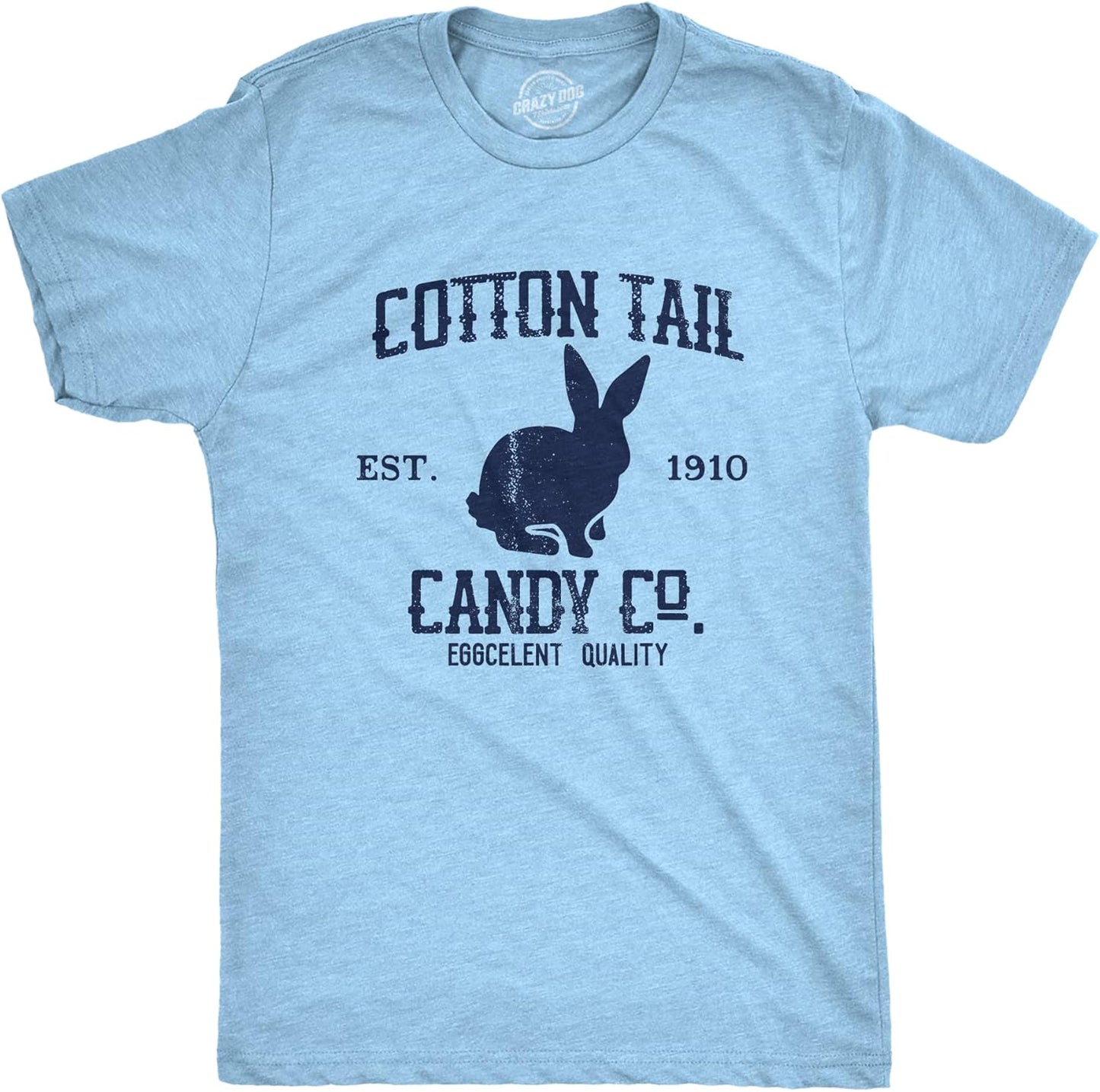 Mens Cotton Tail Candy Co T Shirt Funny Easter Sunday Chocolate Bunny Rabbit Tee for Guys