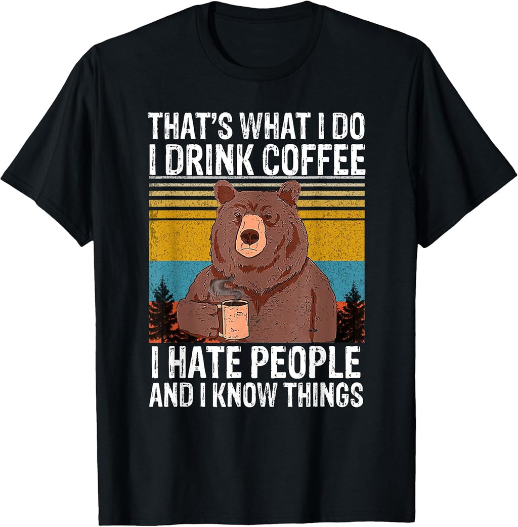 Bear Drinking Coffee bear camping