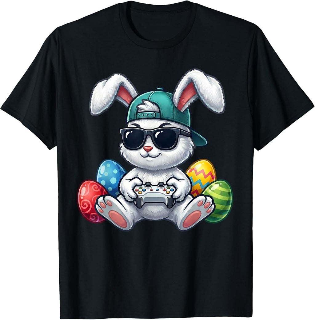 Funny Easter Bunny Eggs Gamer Tee