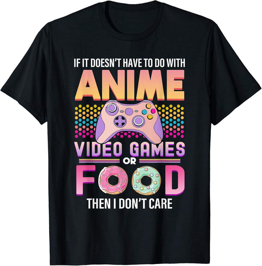 Anime Merch - Anime Video Games Food Tee