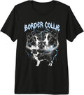 Border Collie Vintage 90s Heavy Metal Style Dog Lover Premium Tri-Blend T-Shirt