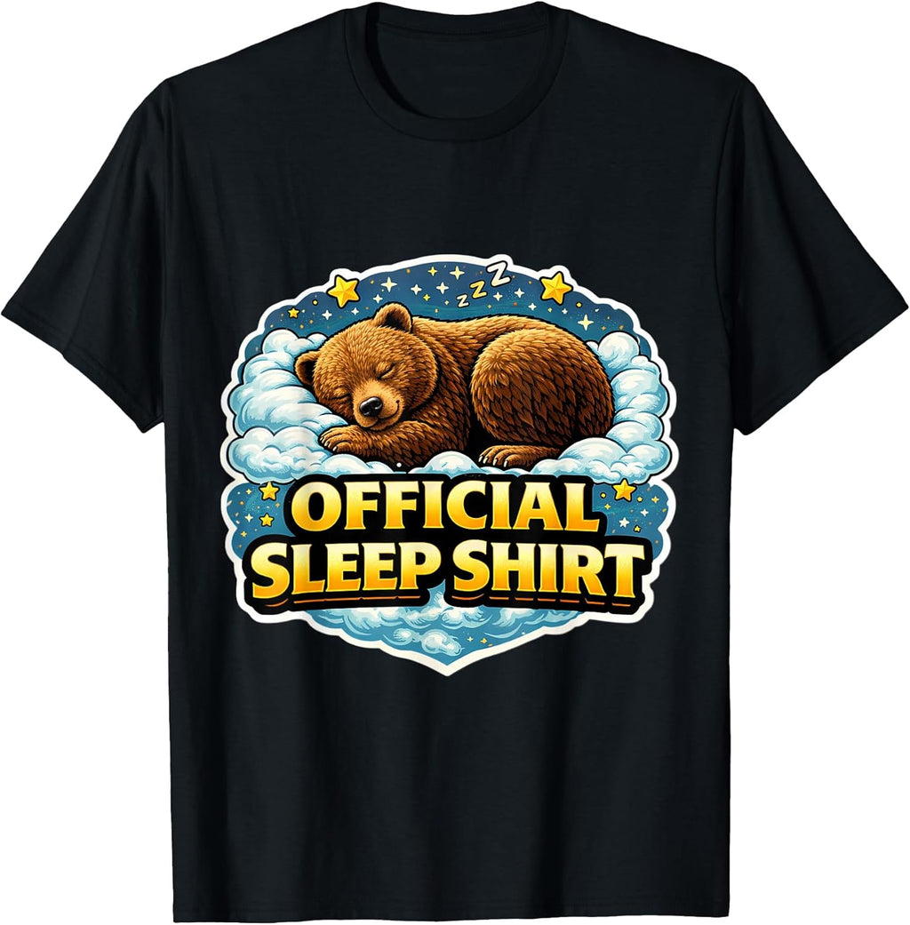 Official Sleep Shirt Cute Bear Sleeping Merch