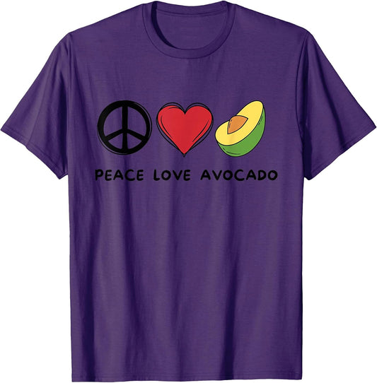 Peace, Love And Avocado Retro Avocado Food Lover