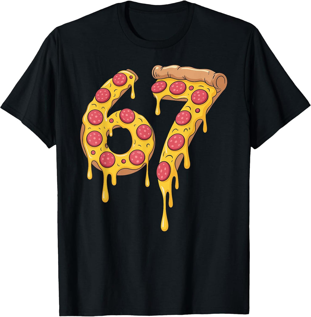Pizza Lover 6 7 Meme Funny Apparel