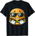 Cool Hamburger Cheeseburger with Sunglasses