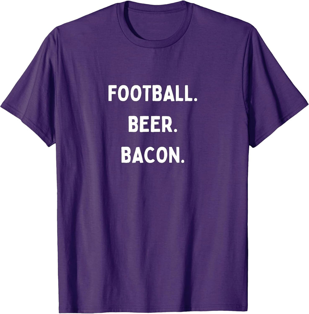 Football Beer Bacon Text Merch