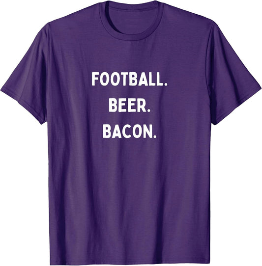 Football Beer Bacon Text Merch