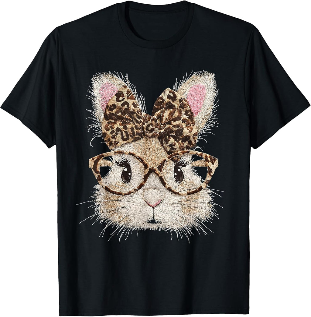 Bunny Face Glasses Bandana Leopard Rabbit Easter