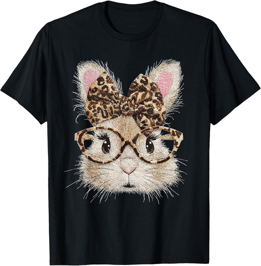 Bunny Face Glasses Bandana Leopard Rabbit Easter