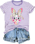 KIDDAD Easter Shirts for Women: Happy Easter Shirts Bunny Shirt Cute Rabbit Graphic Tshirt Casual Short Sleeve Tee Tops