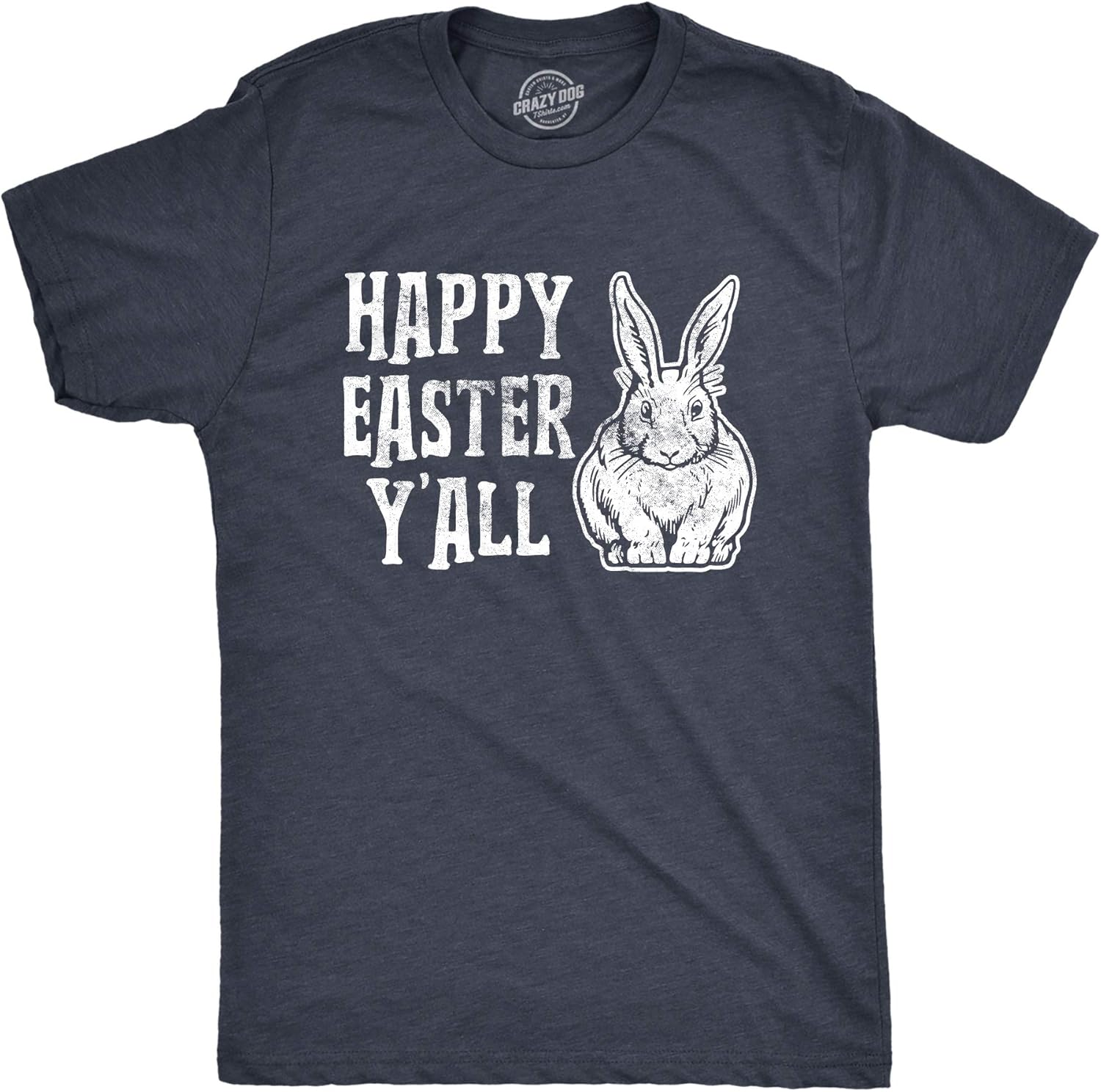Mens Happy Easter Yall T Shirt Funny Bunny Saying Egg Hunt Basket Gift for Him
