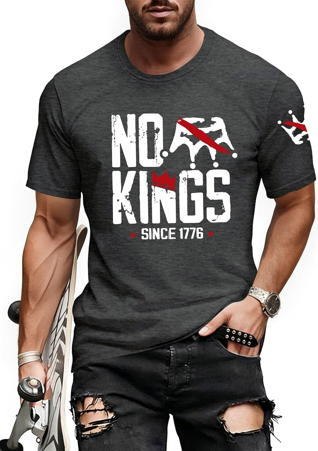 4th of July Shirts for Men American Flag Patriotic Shirts 250 Anniversary USA Stars and Stripes Independence Day Tee Top