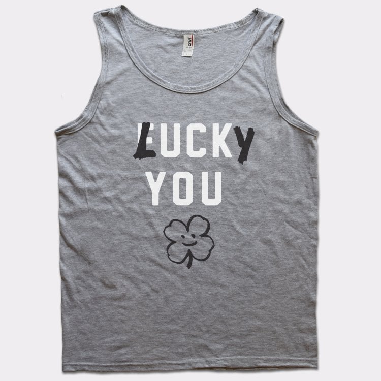 Lucky You Four Leaf Clover St Patrick's Day Design