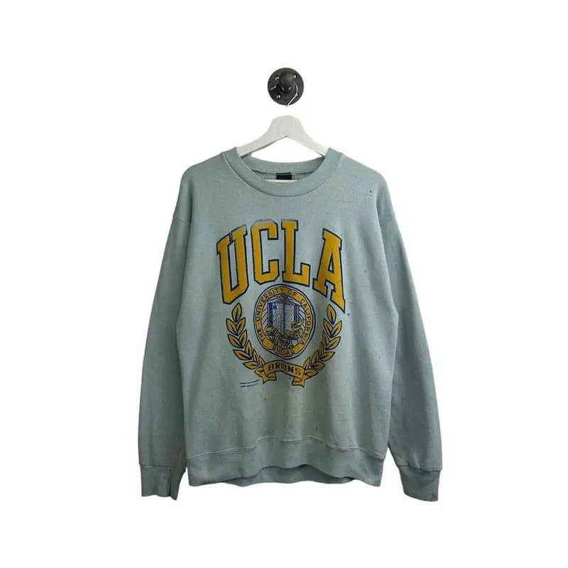 Vintage 80s 90s UCLA Bruins Collegiate Crest Front & Back Size Large T-Shirts