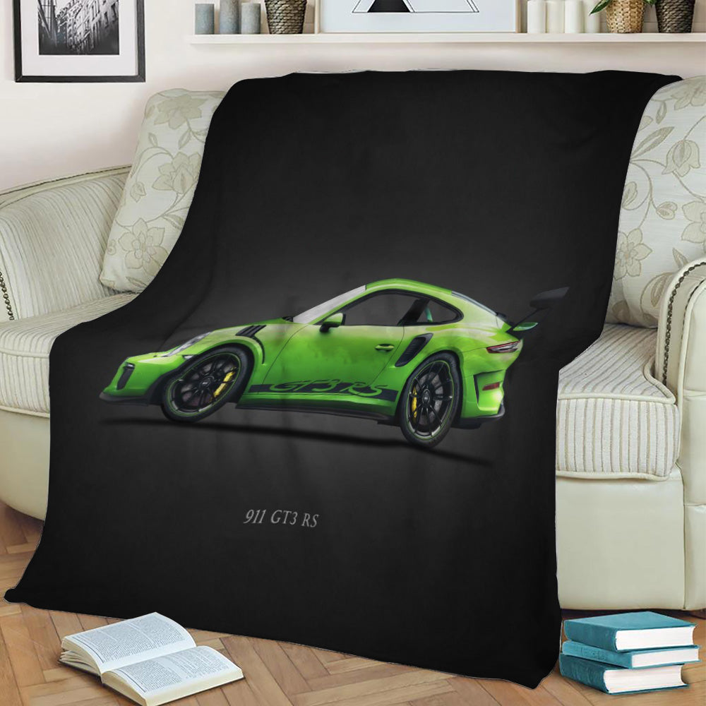 911 GT3 RS Fleece Throw Blanket